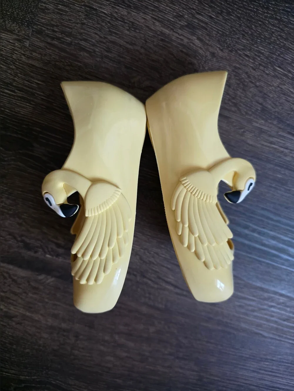 Mini Melissa Mini Ultragirl Flamingo pastel yellow Mary Jane flats